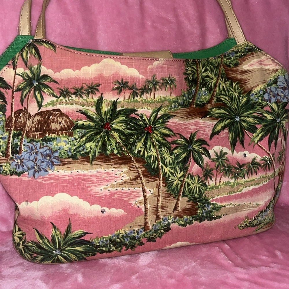 Fossil Forever Vintage Tropical Beaded Detailing Shoulder Bag - Picture 3 of 13